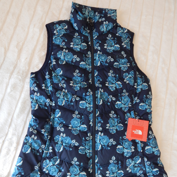 The North Face Jackets & Blazers - Women's Navy Floral Down Vest The North Face Jackets & Blazers - Women's Navy Floral Down Vest